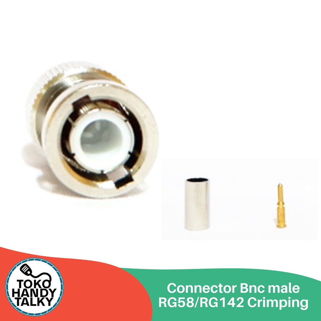 CONNECTOR BNC MALE RG58/RG142 CRIMPING NEW