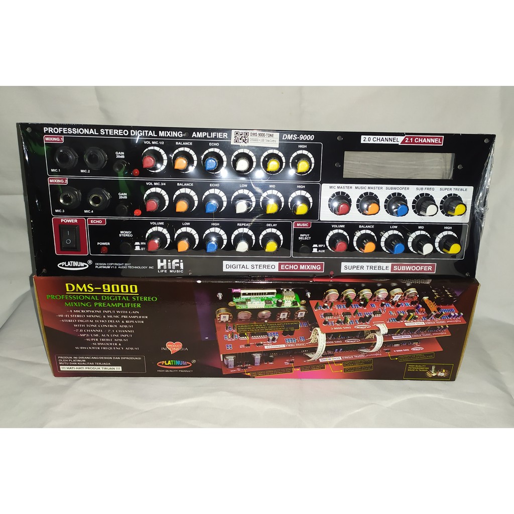 JUAL KIT TONE CONTROL STEREO ECHO MIXING SUBWOOFER DMS-9000 PROFESSIONAL DIGITAL STEREO-NO POWER