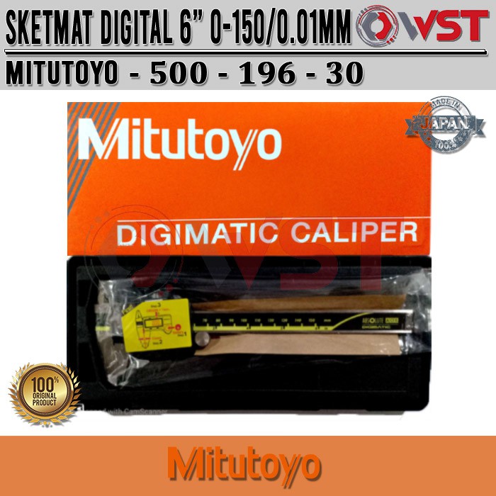 Mitutoyo Sketmat Digital / Digital Caliper 6"/ 0.01mm (500-196)
