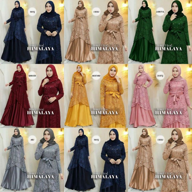 COD ✔ MAXI HIMALAYA KOMBI BRUKAT dM / MAXI DRESS MUSLIM