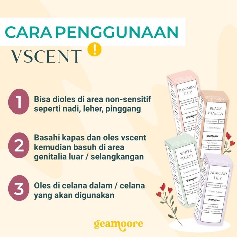 Parfum Geamoore Vscents 3ml BPOM | Parfum V Scents Geamoore 3ml BPOM | Geamoore V Scents Perfume 3ml BPOM