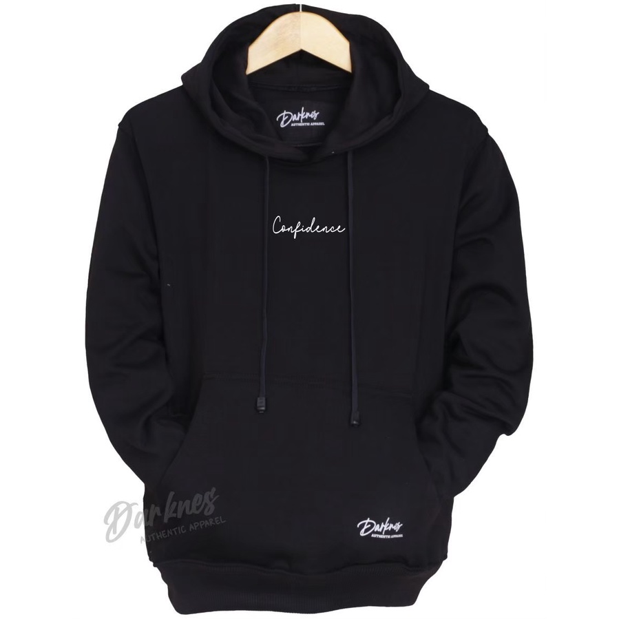 Sweater hoodie wanita terbaru 2022 warna hitam CONFIDENCE Drakness original keren sweater hoodie laki laki dewasa sweater hoodie pria ori jepang M L XL XXL