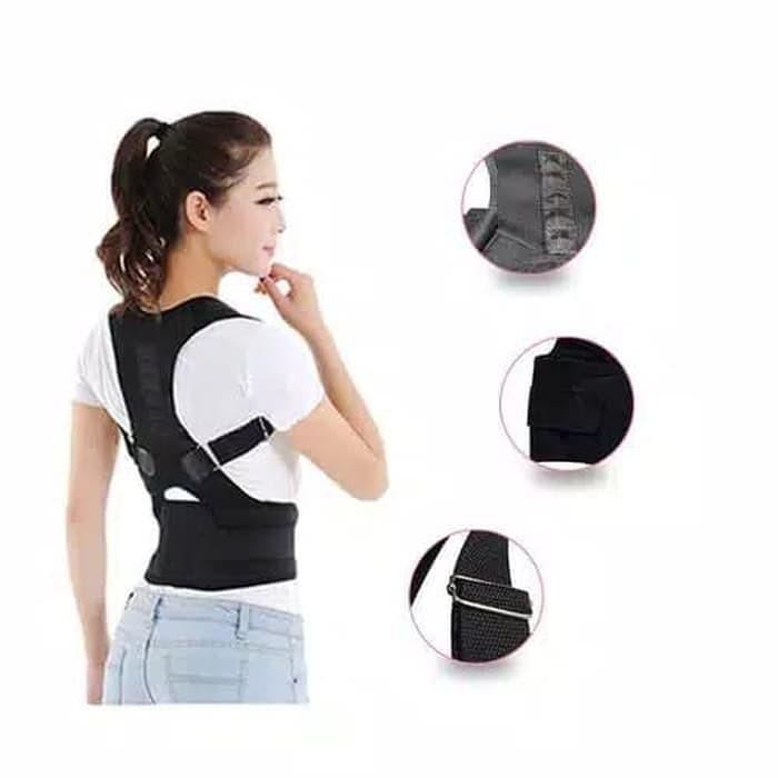 PENEGAK BADAN PENYANGGA PUNGGUNG KORSET PRIA WANITA POSTURE SUPPORT CORECCTOR MAGNETIK ALAT TERAPI