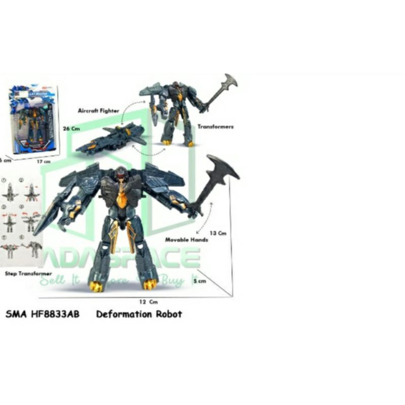 Robotan Transformer Pesawat Pesawatan Berubah Jadi Robot Mainan Anak
