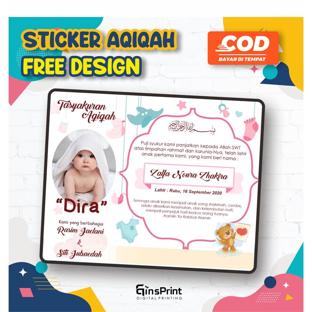 

Sticker Aqiqah FREE Design - T01