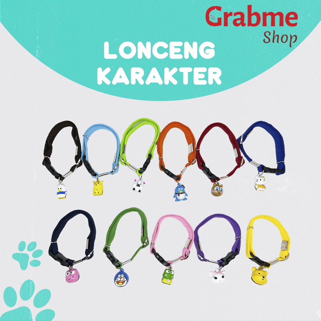 Kalung Kucing dan Anjing Polos Lonceng Karakter / Bell Karakter