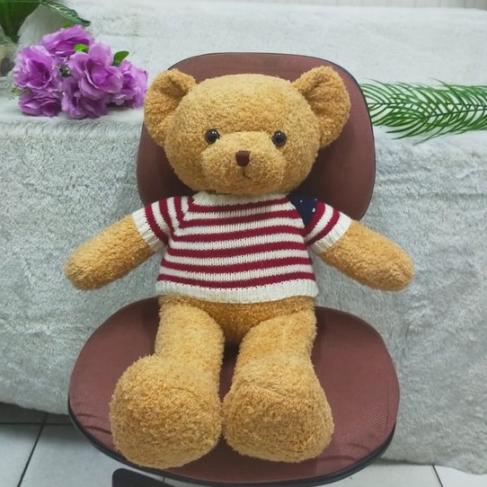 Boneka Teddy Bear Sweater Size 17&quot;/70cm/boneka beruang baju/boneka lucu/kado ultah/Boneka Bear