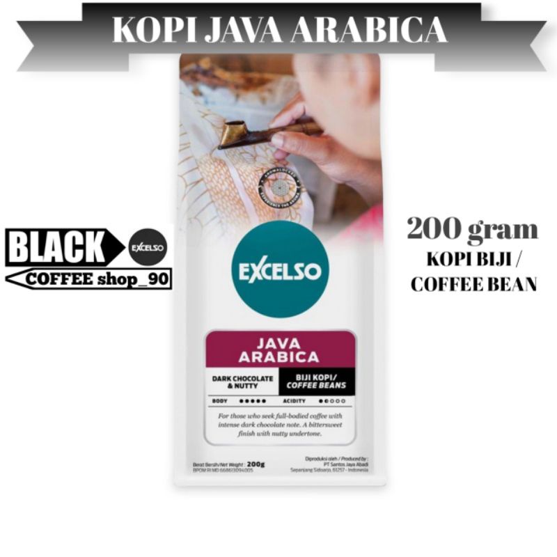 

kopi excelso Java arabica @200 gram (biji kopi/coffee BEANS)