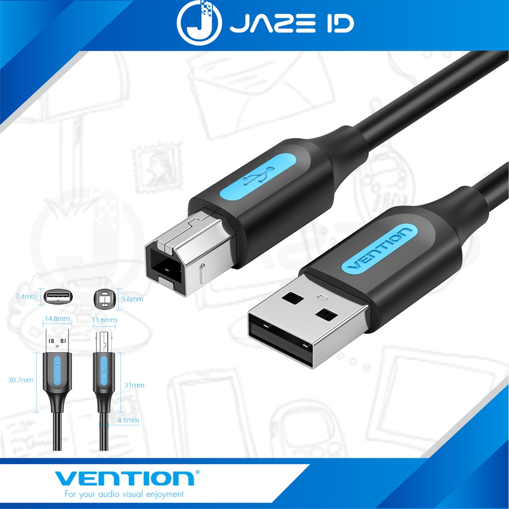 Vention Kabel USB 2.0 A to B Male Scanner Printer Epson Canon 2M 3M 5M