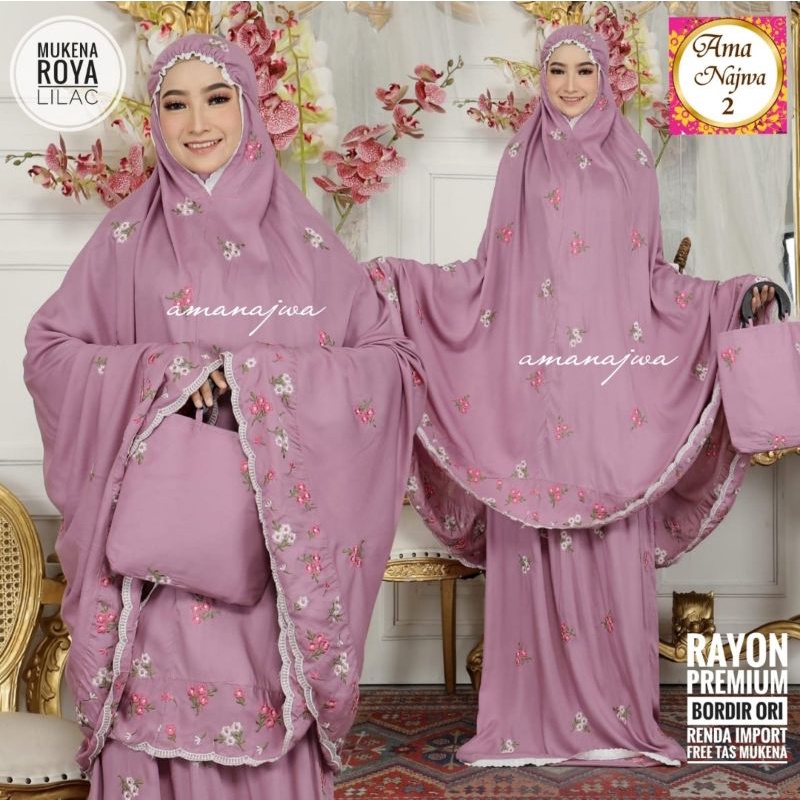 Mukena Bordir Jumbo Roya | Mukena Bordir Bahan Rayon