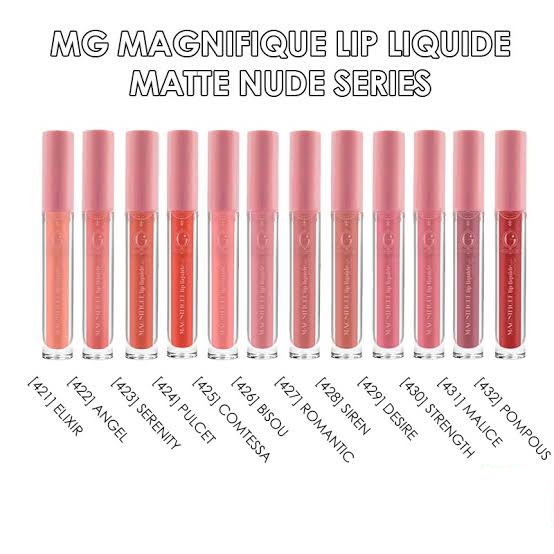 ORIGINAL 100% Madame Gie Magnifique Lip Liquide Matte LIPSTIK Nude Series LIPSTICK