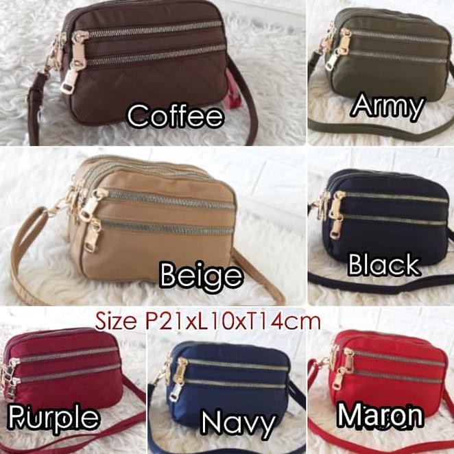 QXHU SG63031 TAS WANITA IMPORT SELEMPANG MINI SIGHMON/CHIBAO 5SLET - BEIGE 9DHT