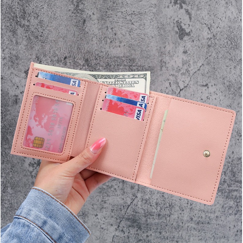 LOP Dompet Wanita Simple Lipat  Motif Kelinci Lucu Wallet Remaja Cute Korean Style By Chikoisme NR