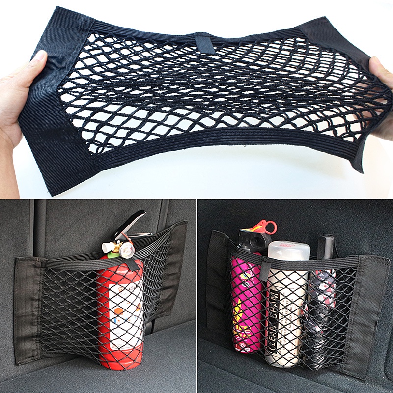 Tas Jaring Mesh Organizer Penyimpanan Barang Untuk Bagasi Belakang Mobil