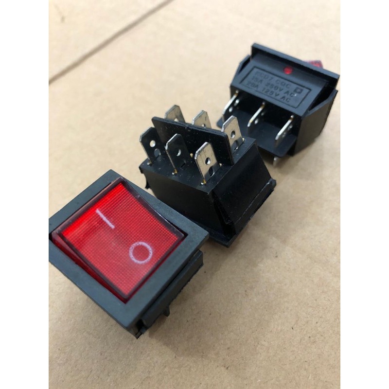 Saklar Rocker switch besar lampu 6 pin / 6 kaki