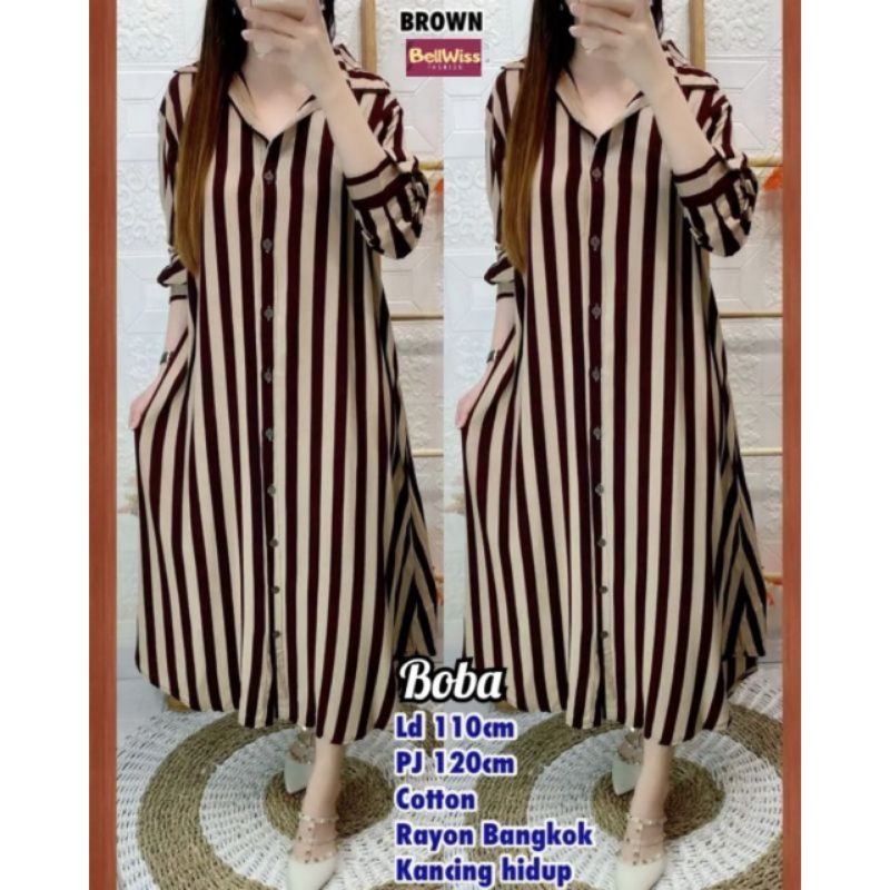 BOBA LONG TUNIK Motif Salur