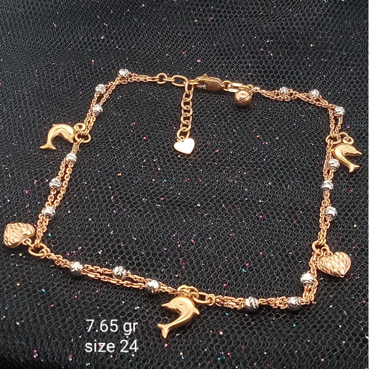 Gelang Emas 17K - kaki 7.65 gr Kadar 750 - 1134