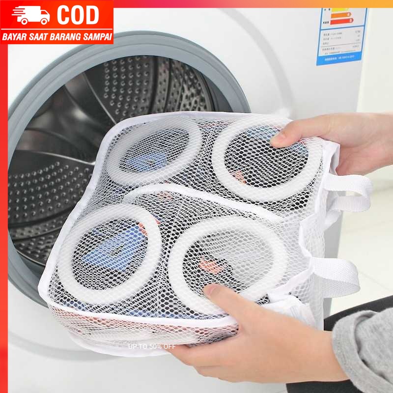 (100% BARANG ORI) Lazyishhouse Kantong Mesin Cuci Laundry Shoes Washing Mesh Bag - 62319