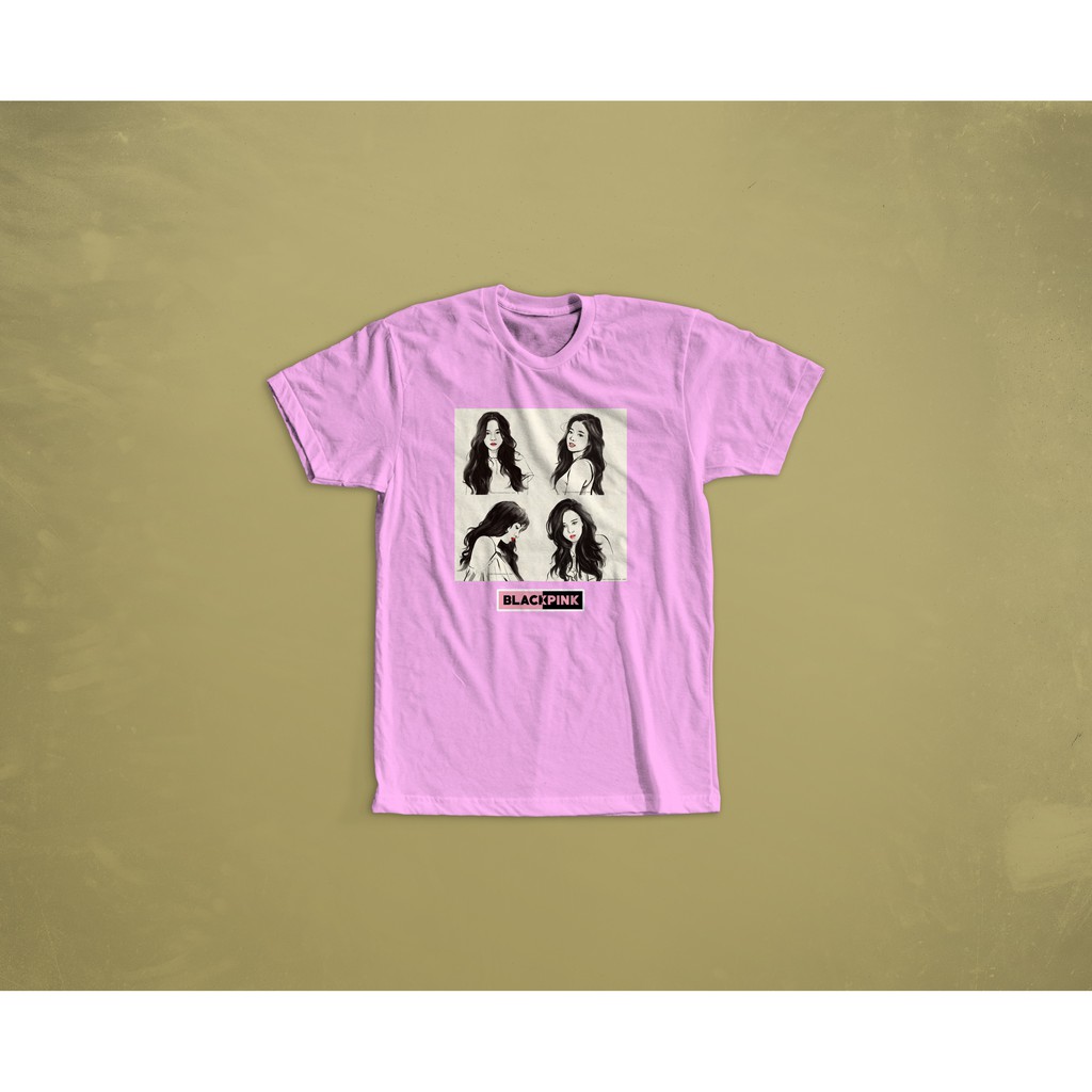 KAOS BAJU TSHIRT COMBED 30S BLACKPINK KODE P1