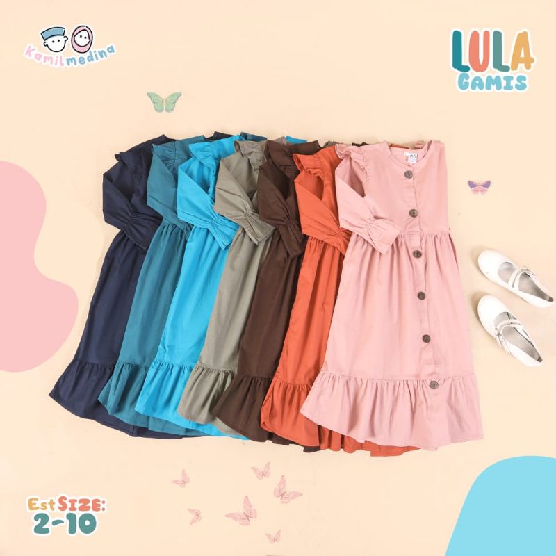 Lula Gamis from Kamil Medina size 2-10 tahun big size / gamis lula upright kidsdiaryplus