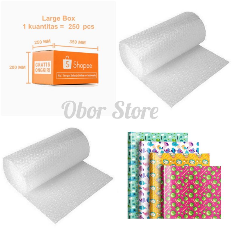 

EXTRA PACKING BOX BUBLE WRAP DAN KERTAS KADO