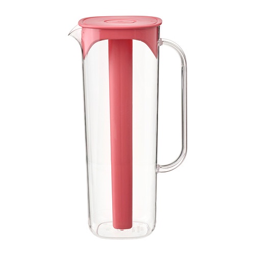 MOPPA Pitcher dengan penutup biru tua - merah cerah