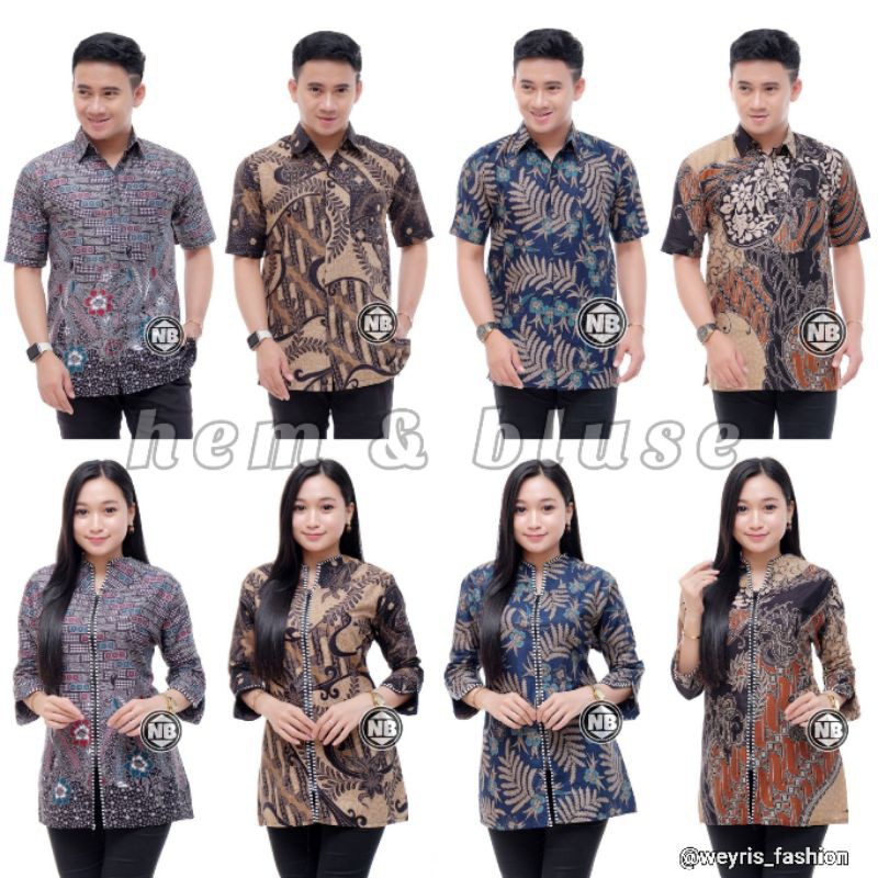 Rama Shinta Couple - Melani Set Couple Lilit Rovella Batik Couple Modern