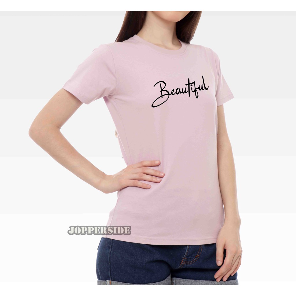 JOPPERSIDE T SHIRT KAOS DISTRO WANITA PEREMPUAN CEWEK SLIMFIT ORIGINAL PREMIUM BEAUTIFUL TW5