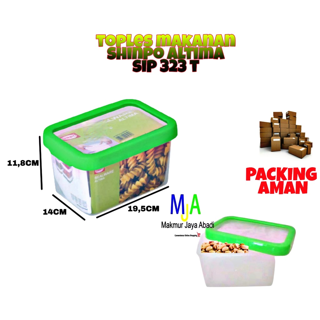 PROMO (BISA COD) Shinpo Altima SIP 323 S / SIP 323 T / Kotak Kue Plastik Polos / Kotak Makan / Food Storage / Tempat Kue - 0.85L / 2L