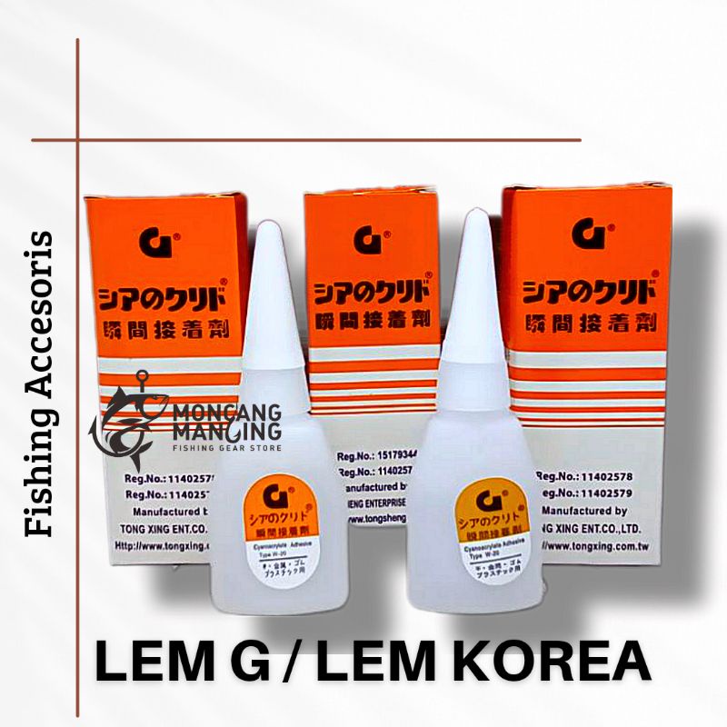 

LEM G / LEM KOREA SERBAGUNA KUALITAS SUPER PEREKAT SUPER GLUE