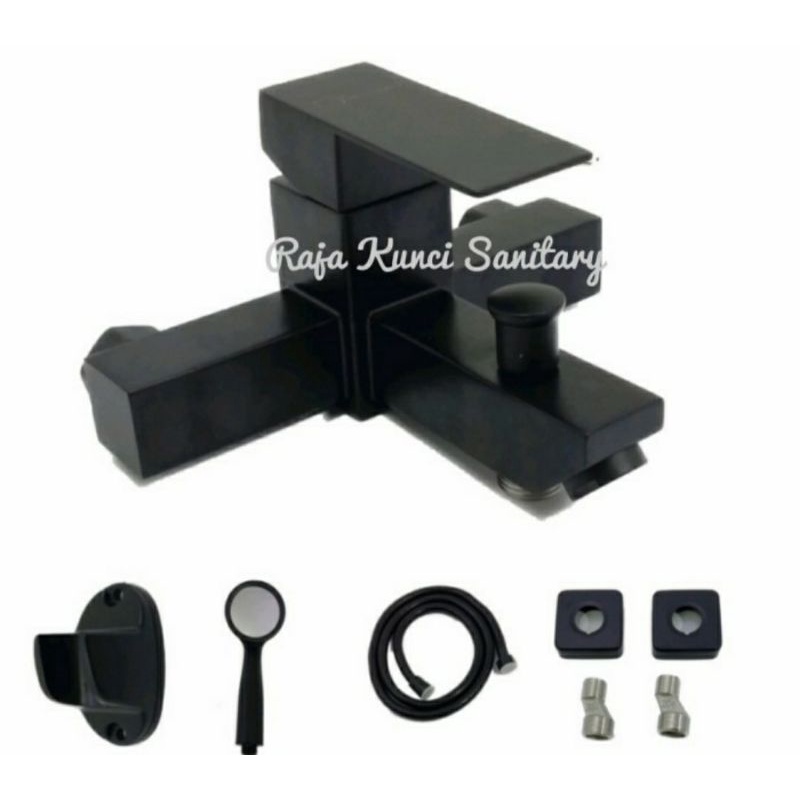 Kran Bathup/Kran Panas Dingin/Kran Mixer/Stainless SUS 304/Hitam/Black