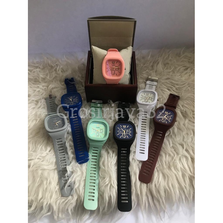 (GROSIRJAYA32) Jam Tangan Analog Voziel  Chrono Pria Wanita Rubber Quartz Fashion Couple Anak Remaja Import Premium