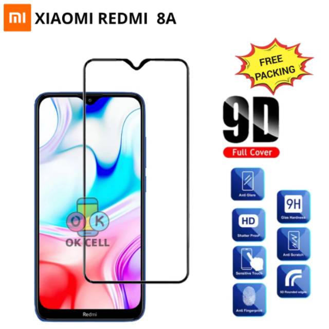 REDMI 8A Tempered Glass Full Screen Protector-Xiaomi Redmi 8A TG Anti Gores Layar Kaca Premium