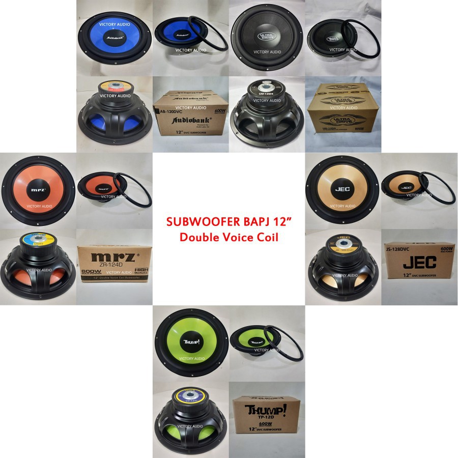 Subwoofer Pasif MRZ 12 Inch Double Coil Sub Pasif Audio Mobil baru