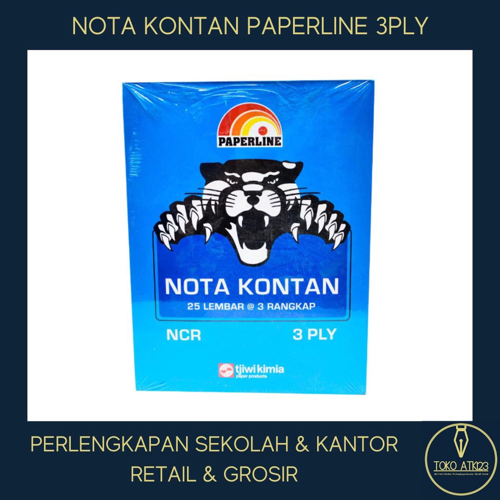 Nota 3 Ply NCR Merk Paperline / Rankap 3 / Putih Merah Kuning MURAH!!