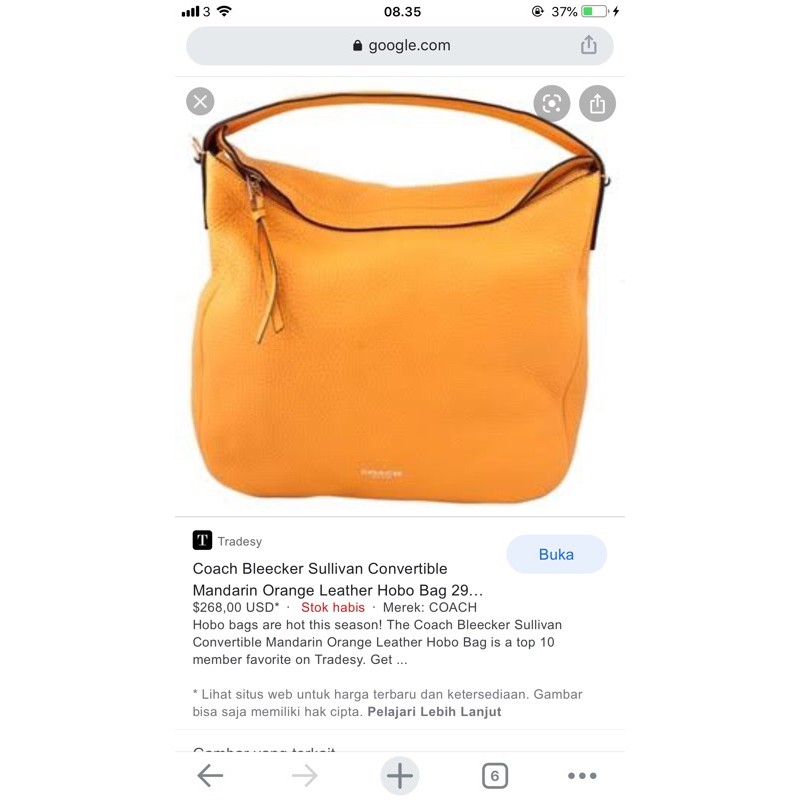 tas hobo bisa selempang coach preloved