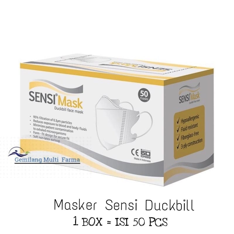 SENSI DUCKBILL ISI 50 PCS | MASKER SENSI DUCKBILL ISI 50 PCS