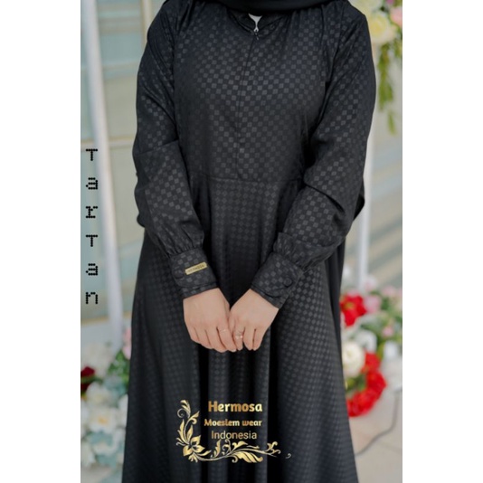 GAMIS SYARI GAMIS EMBOS PREMIUM MOTIF TARTAN GAMIS SYARI HERMOSA ORIGINAL