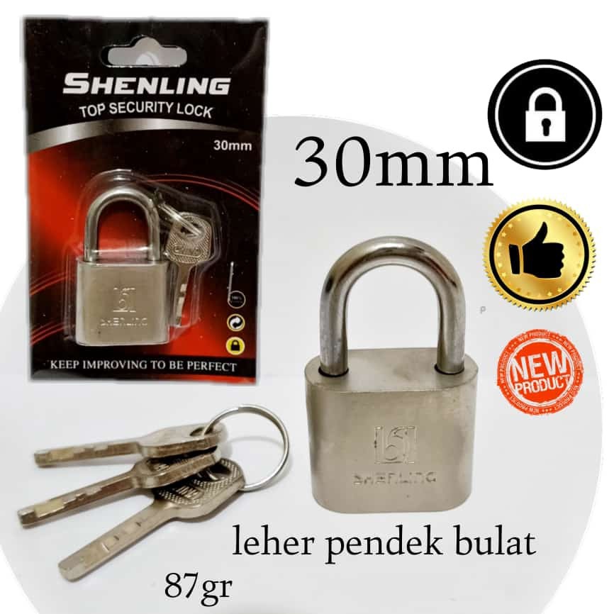GEMBOK 30MM LEHER PENDEK MURAH ANTI MALING