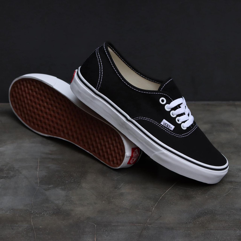 [BNIB] SNEAKERS VANS AUTHENTIC CLASSIC BLACK WHITE SEPATU SKATEBOARD-3