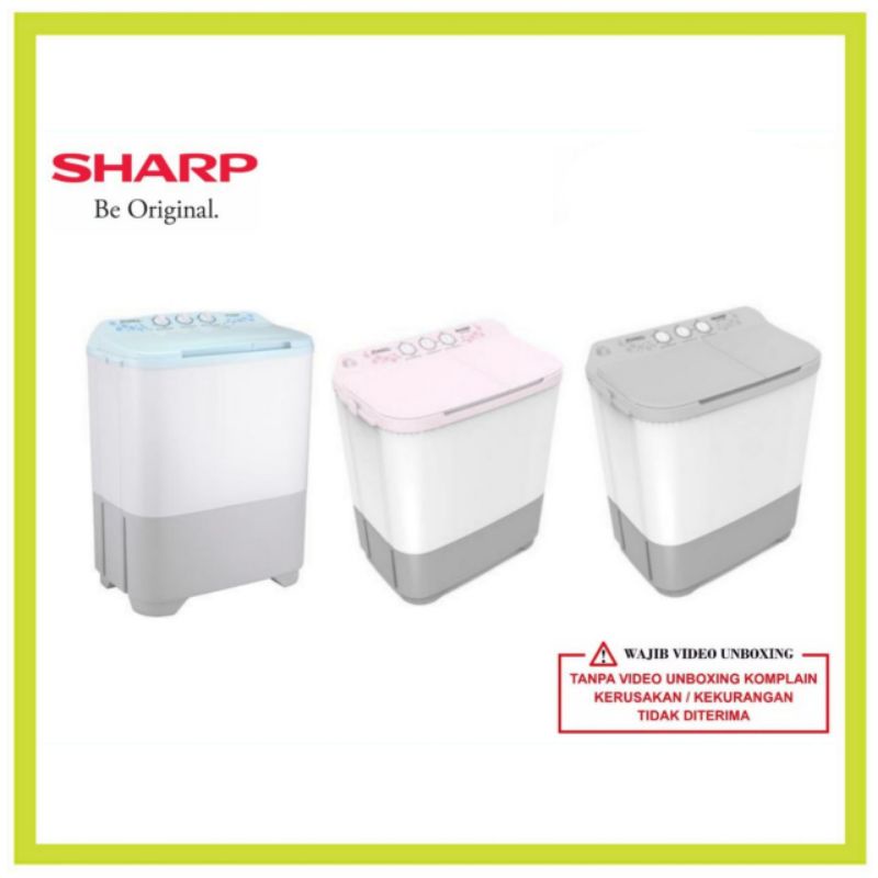 Sharp Mesin Cuci EST 90 MW Puremagic 2 Tabung Low Watt 90MW 9 Kg 9kg