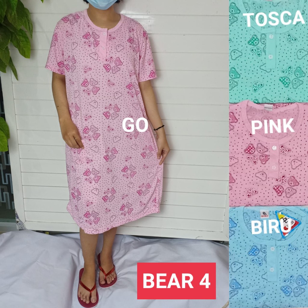 gof DS 1 DASTER BOBO STANDART Pakaian Wanita Casual Santai Motif Busui Baju Tidur