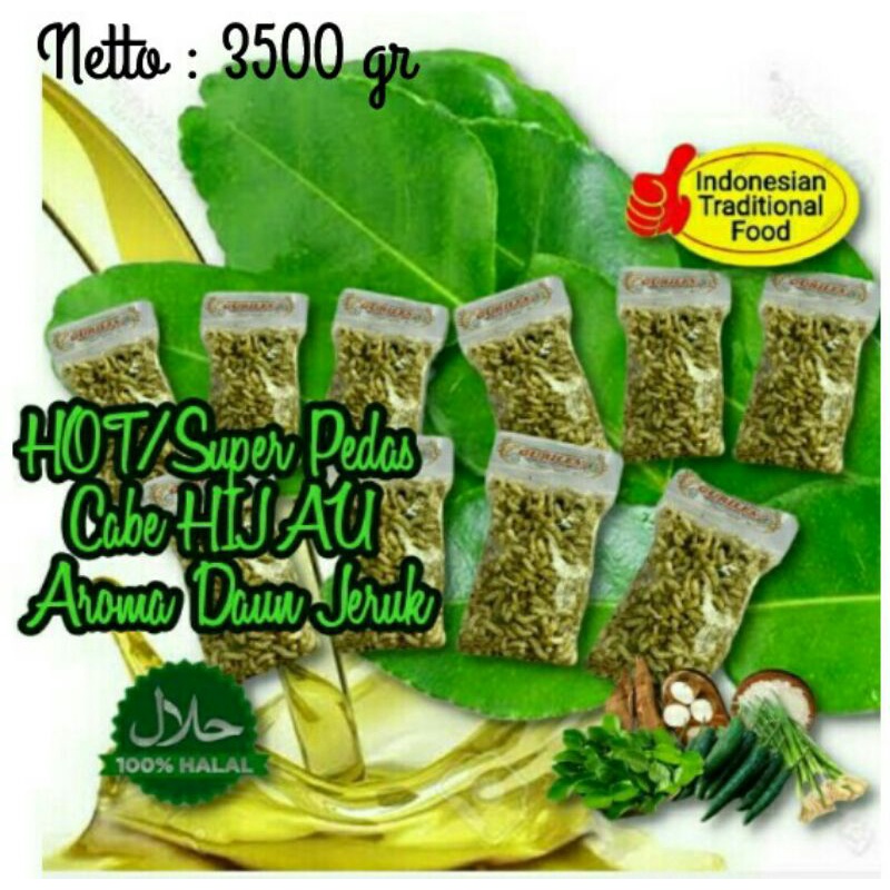 

3.5 Kg Gurilem Mantap Khas Bandung - Rasa HOT/Super Pedas Cabe HIJAU Aroma Daun Jeruk