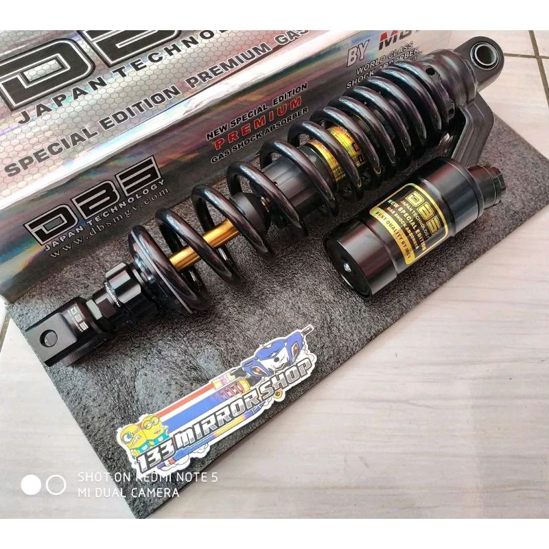 shock belakang Shok ktc extreme copy Dbs black series as gold 330mm Vario beat scoopy genio