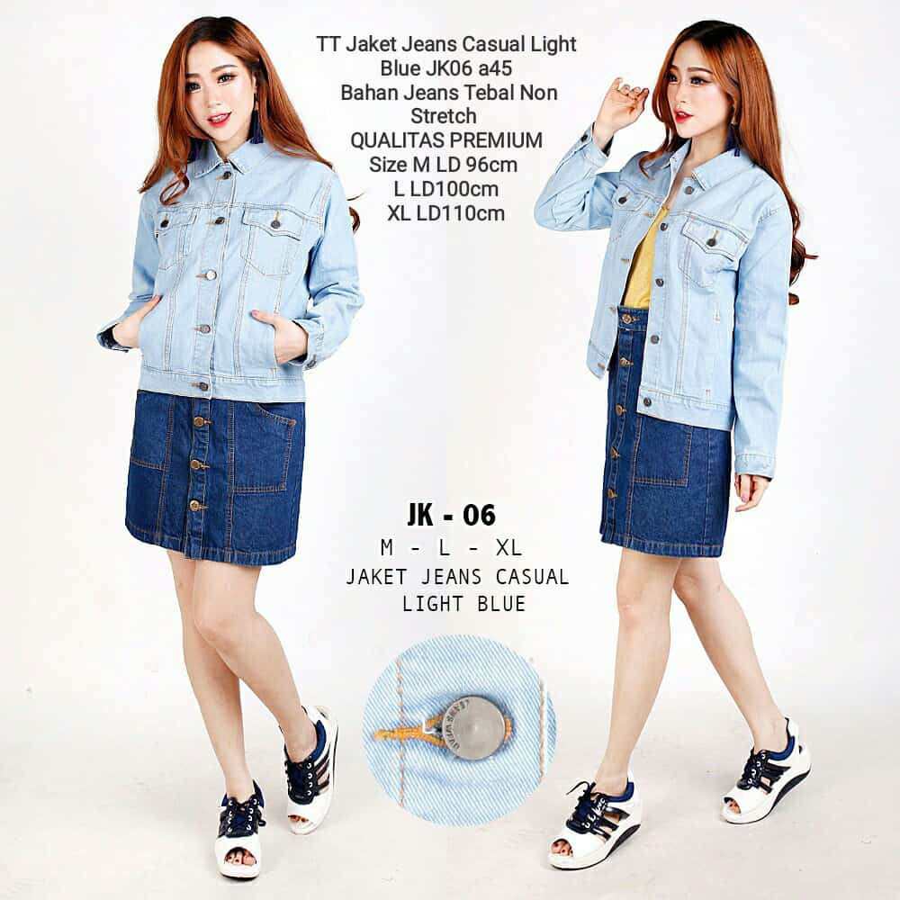 Jaket Jeans Casual - Tersedia 2 pilihan warna
