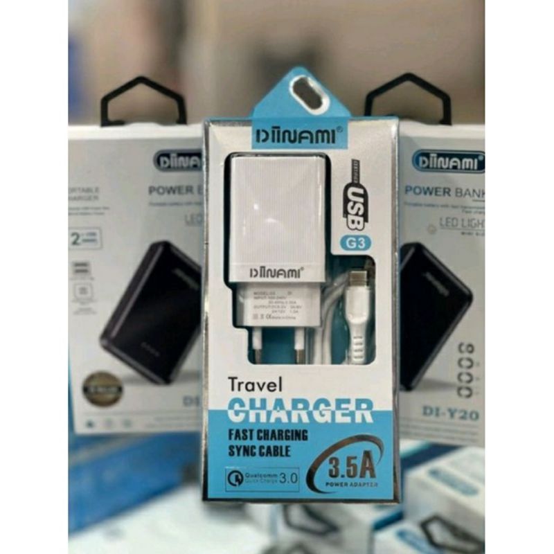 Charger Diinami G3 Type C Qualcomm QC 3.0 3.5A Fast Charging