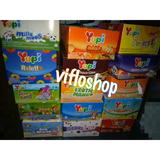 

Permen Jelly Yupi Kemasan Box (24 pcs x 8-5 gram) Aneka Rasa