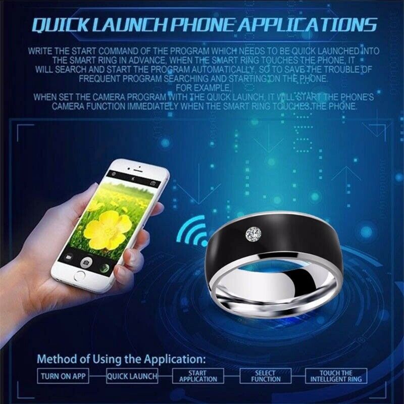 Subei Cincin Jari Nfc Multifungsi Tahan Air Untuk Smartphone Android