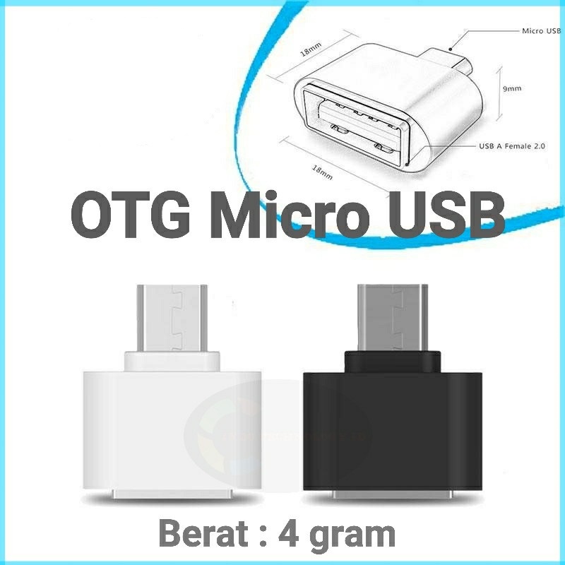 OTG CONVERTER KONEKTOR ANDROID MICRO USB 5 PIN MALE TO USB 2.0 ADAPTER