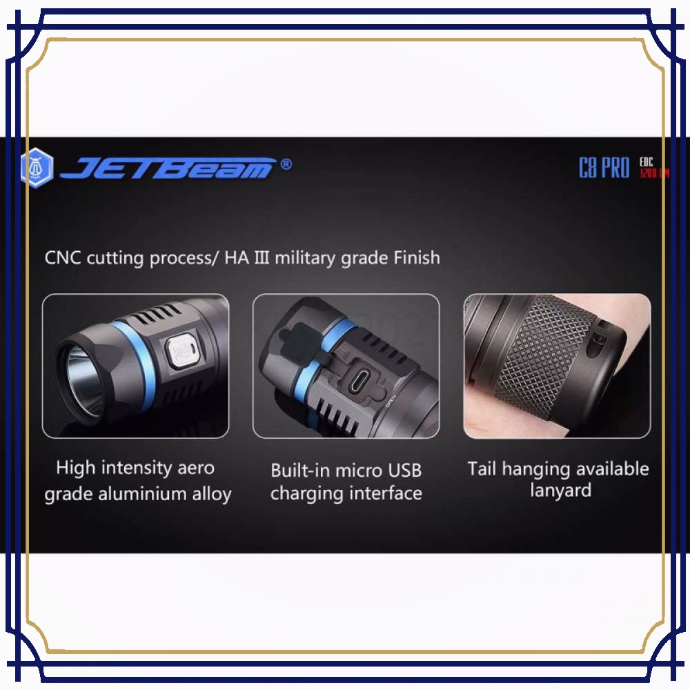 C8 Pro Tactical Senter LED Cree SST-40 N4 BC 1200 Lumens